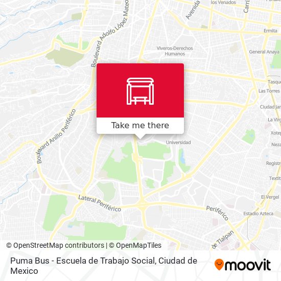 Puma Bus - Escuela de Trabajo Social map