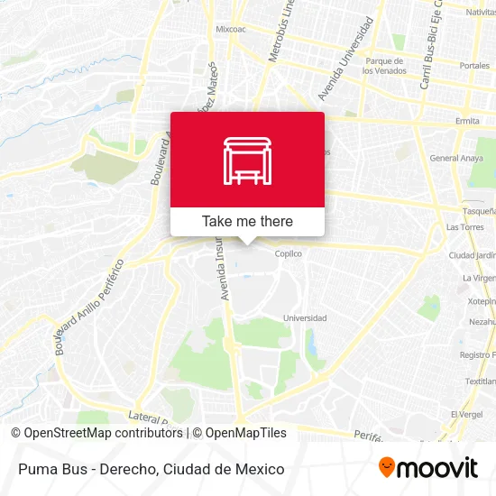 Puma Bus - Derecho map