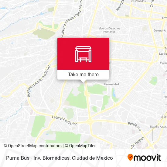 Puma Bus - Inv. Biomédicas map