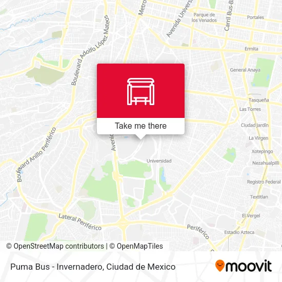 Puma Bus - Invernadero map