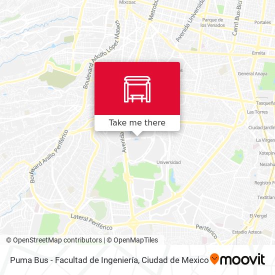 Puma Bus - Facultad de Ingeniería map