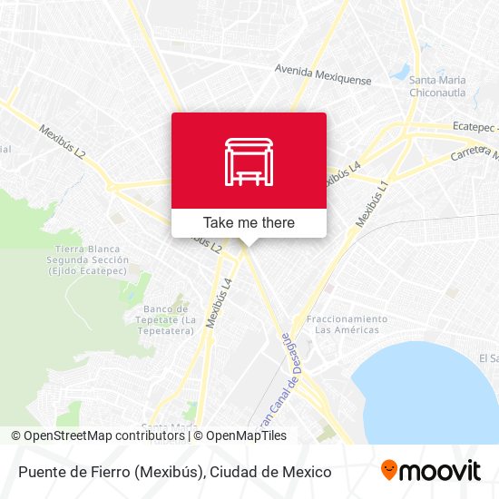 Mapa de Puente de Fierro (Mexibús)