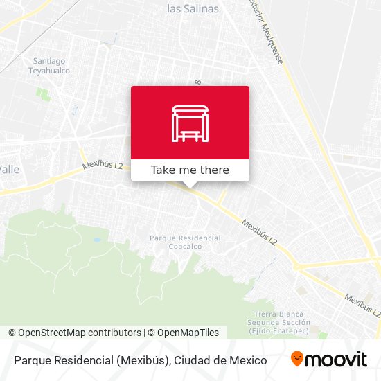 Mapa de Parque Residencial (Mexibús)