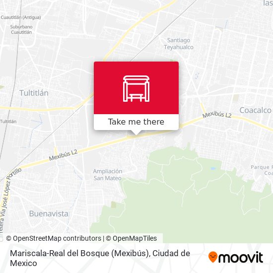 Mariscala-Real del Bosque (Mexibús) map