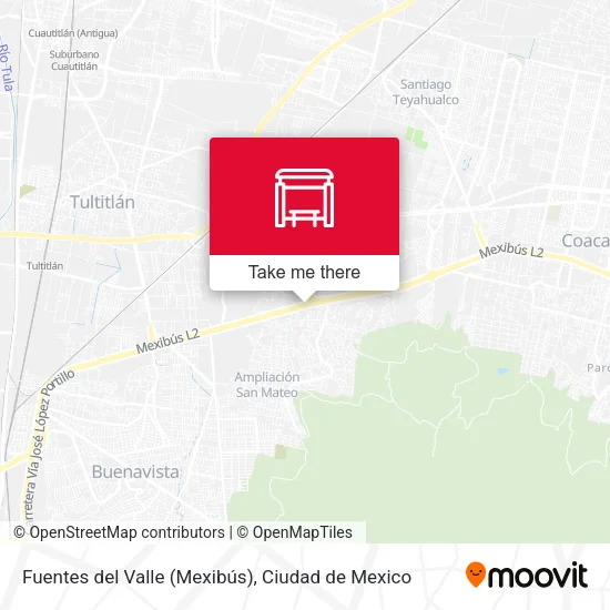 Fuentes del Valle (Mexibús) map