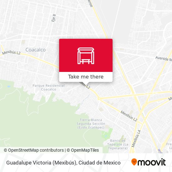 Guadalupe Victoria (Mexibús) map