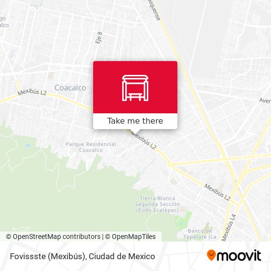 Fovissste (Mexibús) map