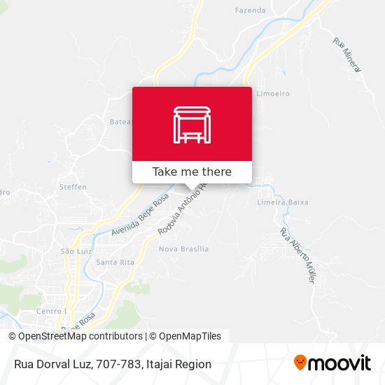 Mapa Rua Dorval Luz, 707-783