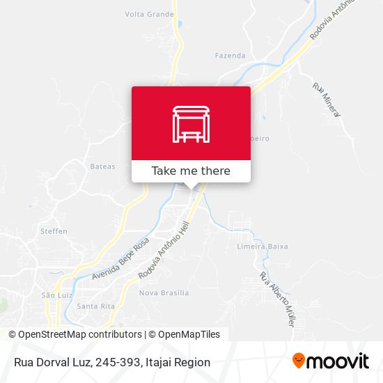 Mapa Rua Dorval Luz, 245-393