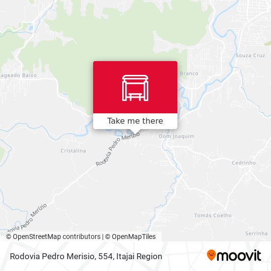 Mapa Rodovia Pedro Merisio, 554