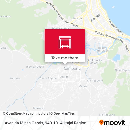 Mapa Avenida Minas Gerais, 940-1014