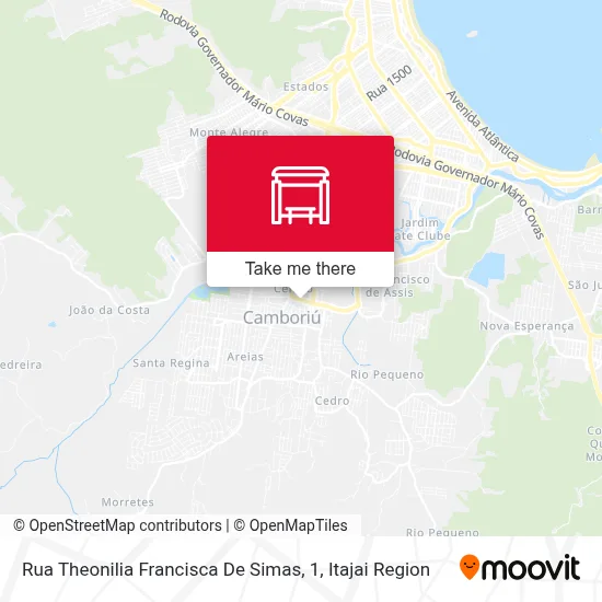 Rua Theonilia Francisca De Simas, 1 map