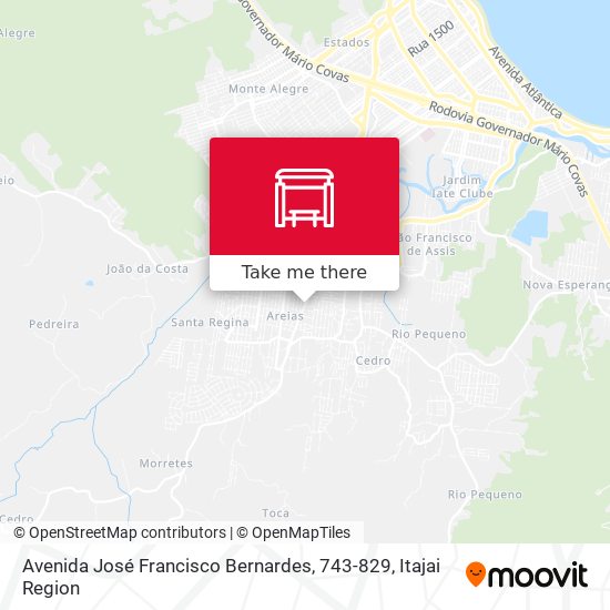 Mapa Avenida José Francisco Bernardes, 743-829