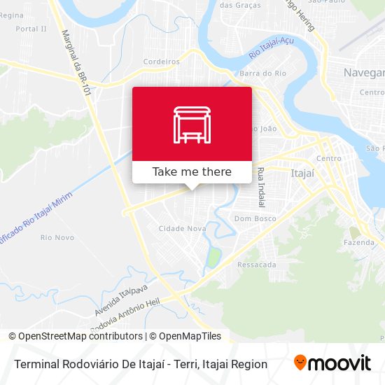 Mapa Terminal Rodoviário De Itajaí - Terri