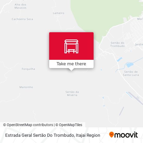 Estrada Geral Sertão Do Trombudo map