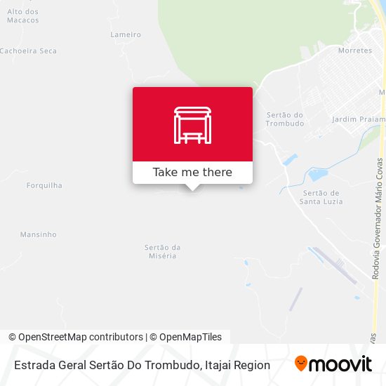 Estrada Geral Sertão Do Trombudo map