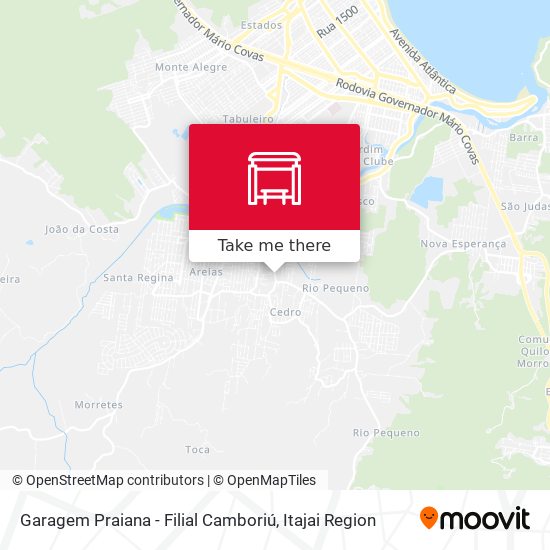 Mapa Garagem Praiana - Filial Camboriú