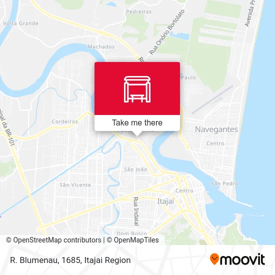 R. Blumenau, 1685 map