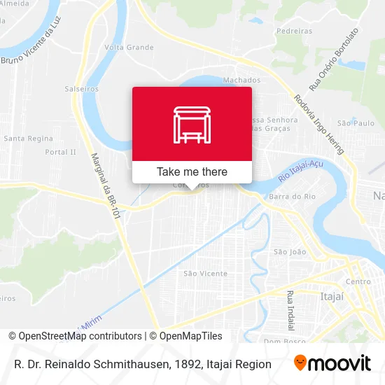 R. Dr. Reinaldo Schmithausen, 1892 map