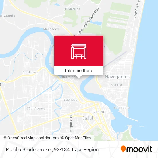 R. Júlio Brodebercker, 92-134 map