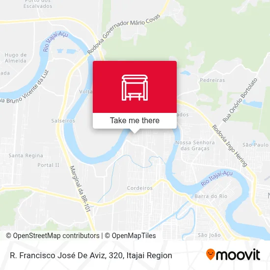 R. Francisco José De Aviz, 320 map