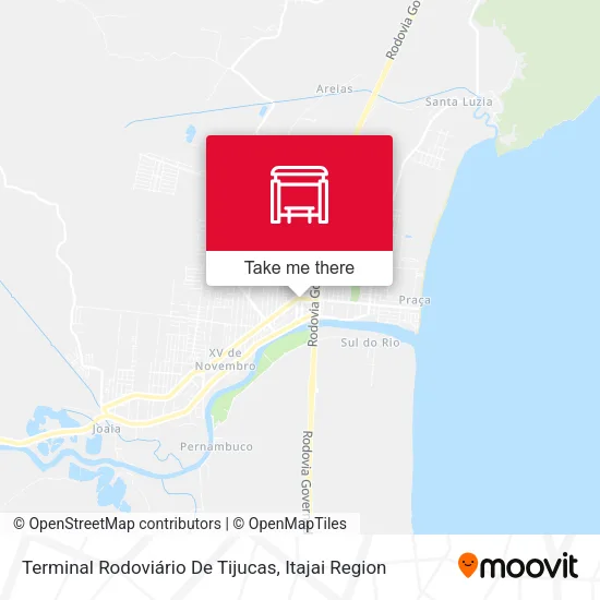 Terminal Rodoviário De Tijucas map