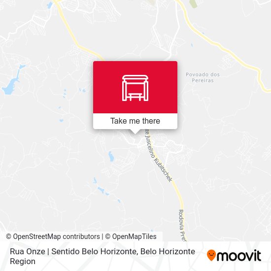 Rua Onze | Sentido Belo Horizonte map