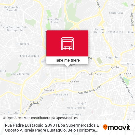 Mapa Rua Padre Eustáquio, 2390 | Epa Supermercados E Oposto A Igreja Padre Eustáquio