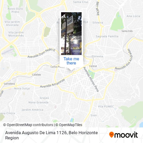 Mapa Avenida Augusto De Lima 1126