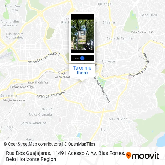 Rua Dos Guajajaras, 1149 | Acesso A  Av. Bias Fortes map