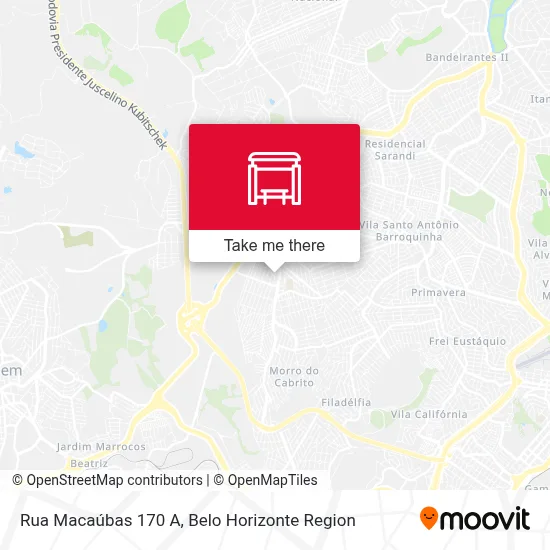 Rua Macaúbas 170 A map