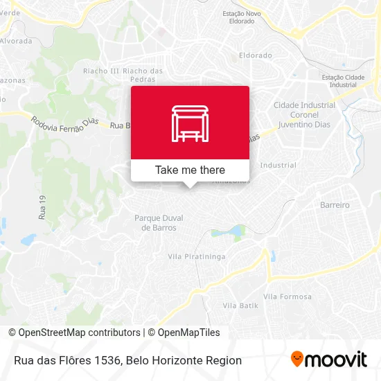Rua das Flôres 1536 map