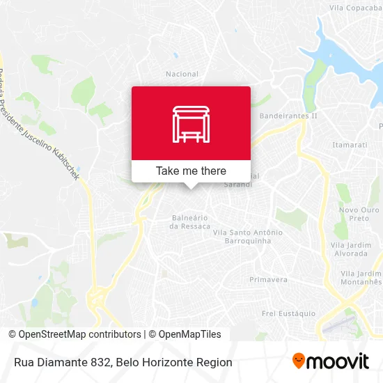 Rua Diamante 832 map