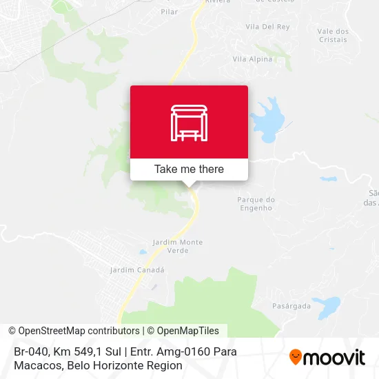 Br-040, Km 549,1 Sul | Entr. Amg-0160 Para Macacos map