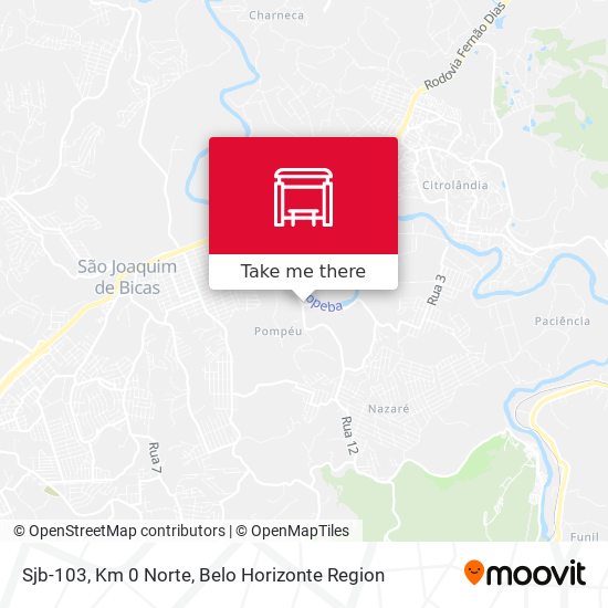 Sjb-103, Km 0 Norte map