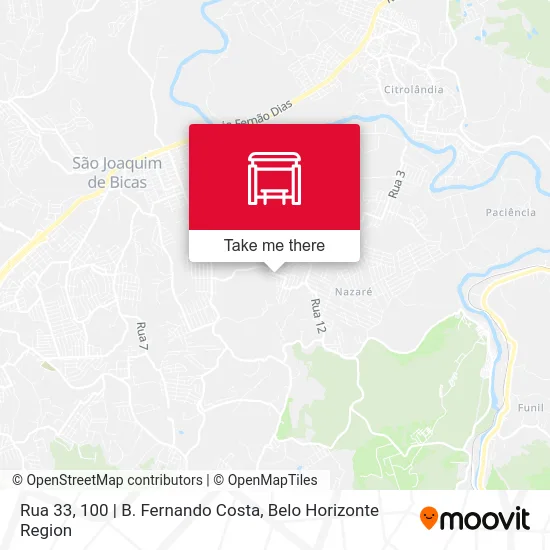 Rua 33, 100 | B. Fernando Costa map
