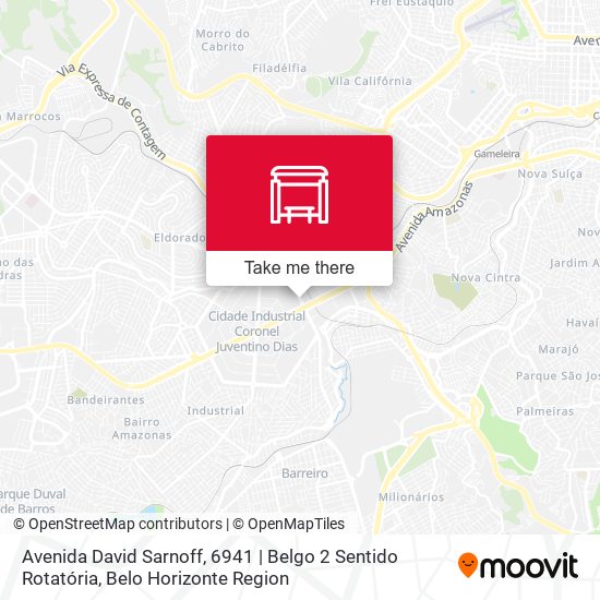 Avenida David Sarnoff, 6941 | Belgo 2 Sentido Rotatória map