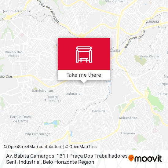 Av. Babita Camargos, 131 | Praça Dos Trabalhadores Sent. Industrial map