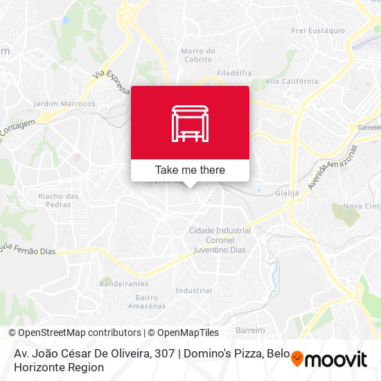 Mapa Av. João César De Oliveira, 307 | Domino's Pizza