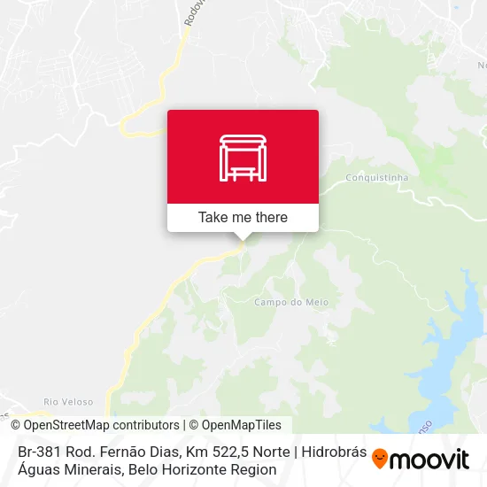Br-381 Rod. Fernão Dias, Km 522,5 Norte | Hidrobrás Águas Minerais map