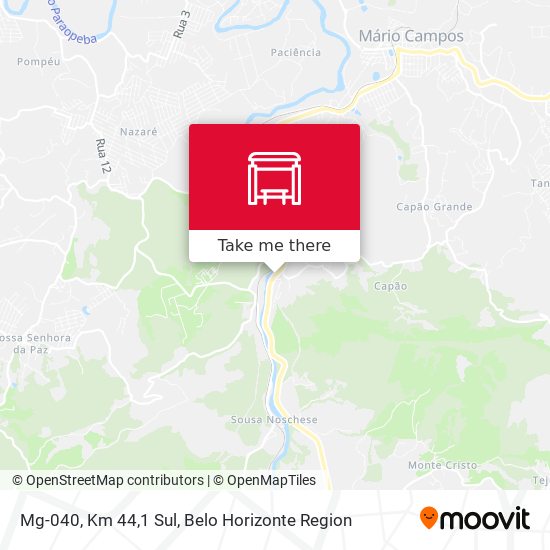 Mg-040, Km 44,1 Sul map