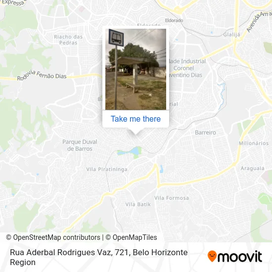 Rua Aderbal Rodrigues Vaz, 721 map