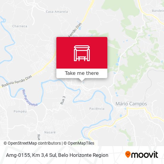Amg-0155, Km 3,4 Sul map