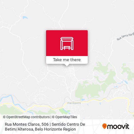 Mapa Rua Montes Claros, 506 | Sentido Centro De Betim / Alterosa