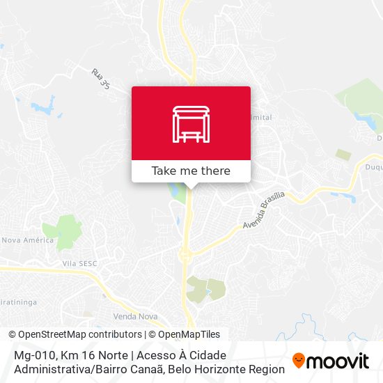 Mapa Mg-010, Km 16 Norte | Acesso À Cidade Administrativa / Bairro Canaã