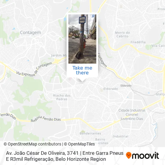 Mapa Av. João César De Oliveira, 3741 | Entre Garra Pneus E R3mil Refrigeração