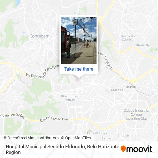 Mapa Hospital Municipal Sentido Eldorado