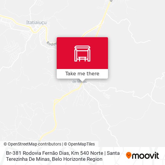 Mapa Br-381 Rodovia Fernão Dias, Km 540 Norte | Santa Terezinha De Minas