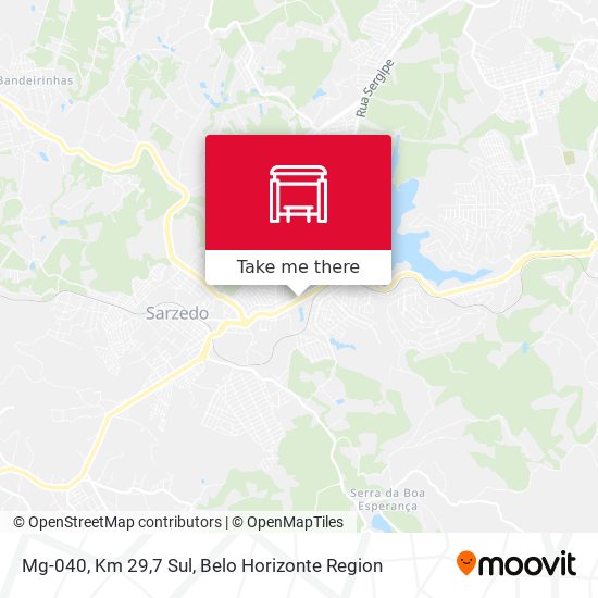 Mg-040, Km 29,7 Sul map