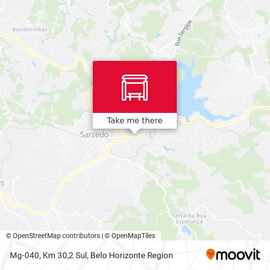 Mg-040, Km 30,2 Sul map